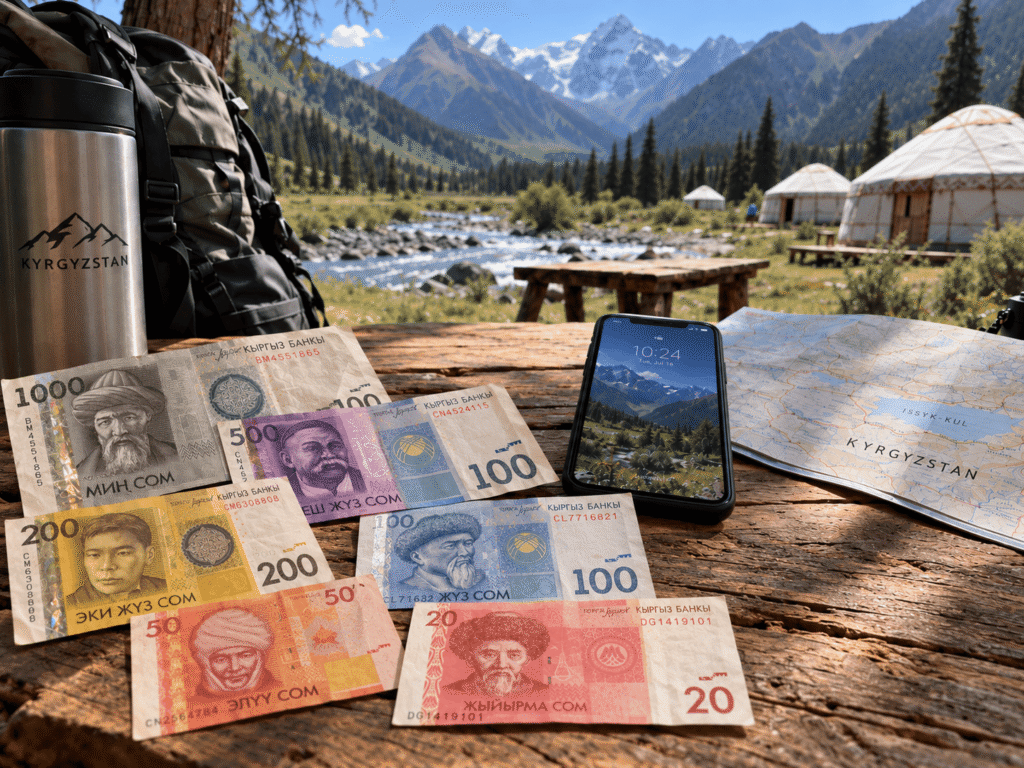 Money, SIM cards and internet in Kyrgyzstan travel planning